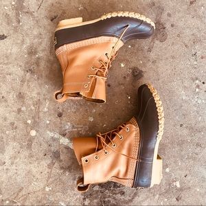 LL Bean Thinsulate 6 N Tan Brown Maine Duck Boots